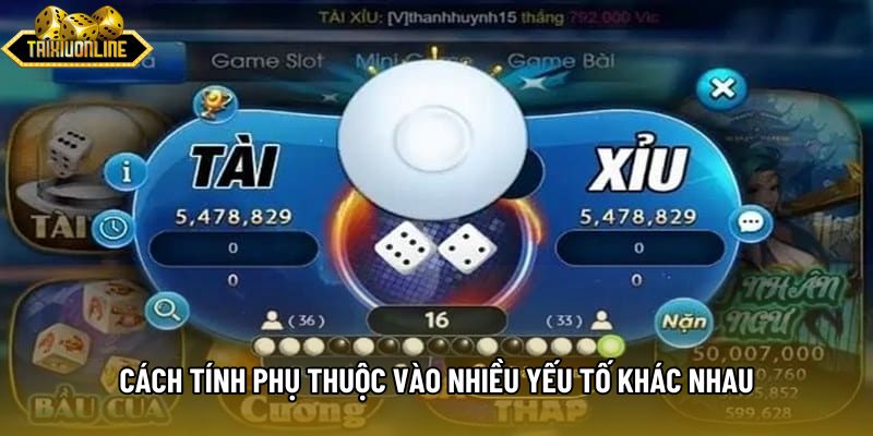 Cách tính phụ thuộc vào nhiều yếu tố khác nhau Cách tính phụ thuộc vào nhiều yếu tố khác nhau